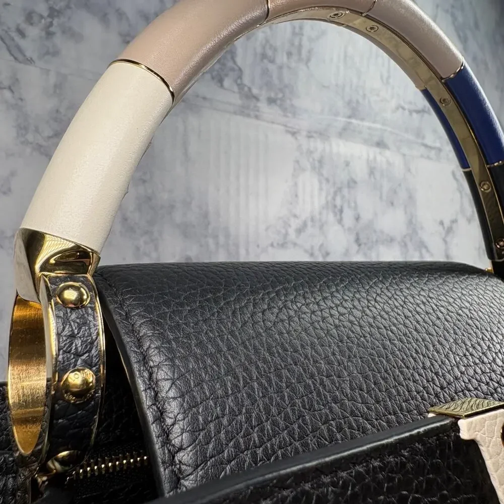 LOUIS VUITTON Capucines MM Black Taurillon Leather Ltd Edition Handle COA Dusty